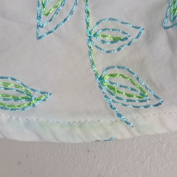 Lilly Pulitzer White Blue Green Embroidered Willa Halter Dress. - Picture 9 of 10